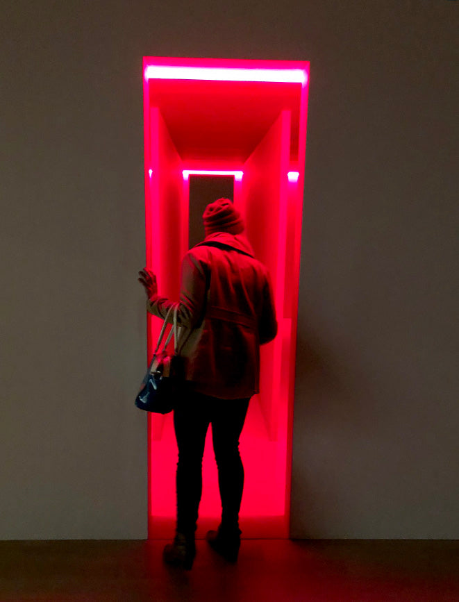 Photo of me at James Turell Sky Space exhibit 2019