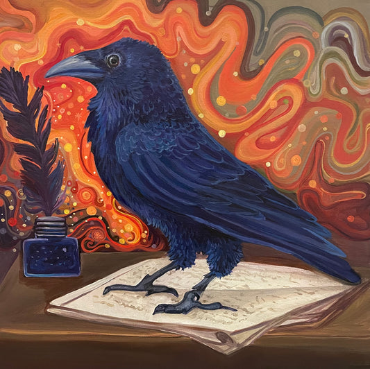 Raven And Writing Desk