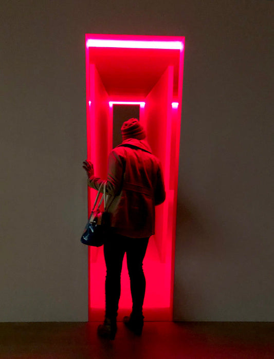 Photo of me at James Turell Sky Space exhibit 2019